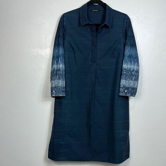 Kobi Halperin Cotton 3/4 Sleeve Patterned Shirt Dress Size S - Picture 2 of 9